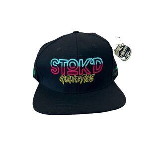 Stok’d Genetics Alpine Hemp SnapBack Hat Black NWT